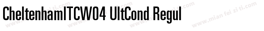 CheltenhamITCW04 UltCond Regular字体转换